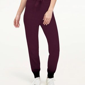 Splendid 100% cashmere jogger black cherry Nwt small